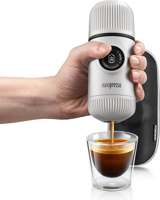 Turystyczny ekspres do kawy z etui Wacaco Nanopresso - Chill White, zdjęcie 2