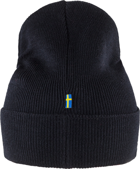 Czapka wełniana Fjallraven Classic Knit Hat - dark navy, zdjęcie 2