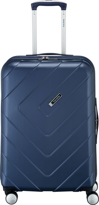 Walizka średnia - poszerzana Travelite Kalisto 67 cm Niebieska