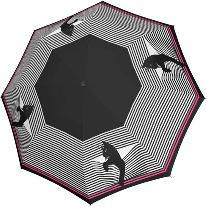 Parasol długi Doppler Fiber Flex Timeless - Cozy Cat, zdjęcie 3