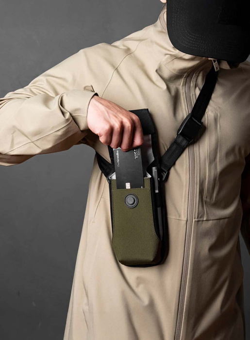 Saszetka na telefon Alpaka Modular Phone Sling V2 Axoflux - Army Green, zdjęcie 3