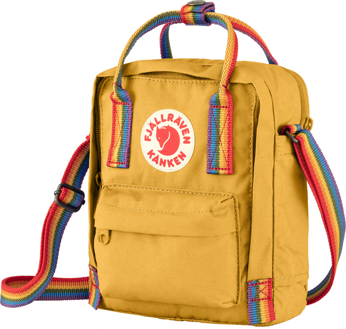 Torba na ramię Fjallraven Kanken Rainbow Sling - Ochre / Rainbow Pattern